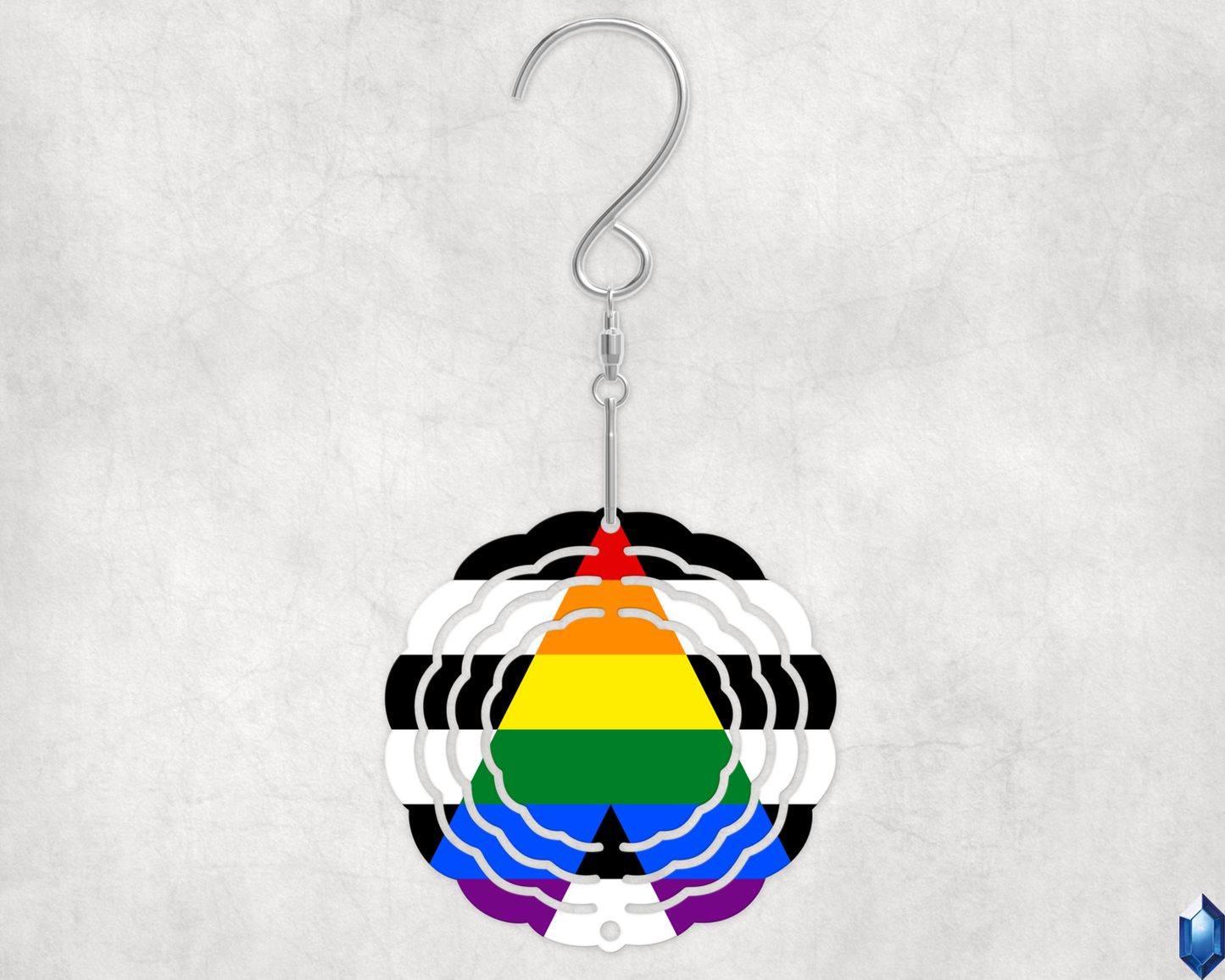 Ally Pride Flag Wind Spinner