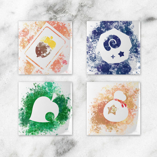 Animal Crossing Ceramic Coasters Set