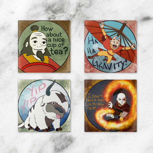 Avatar The Last Airbender Ceramic Coasters Set