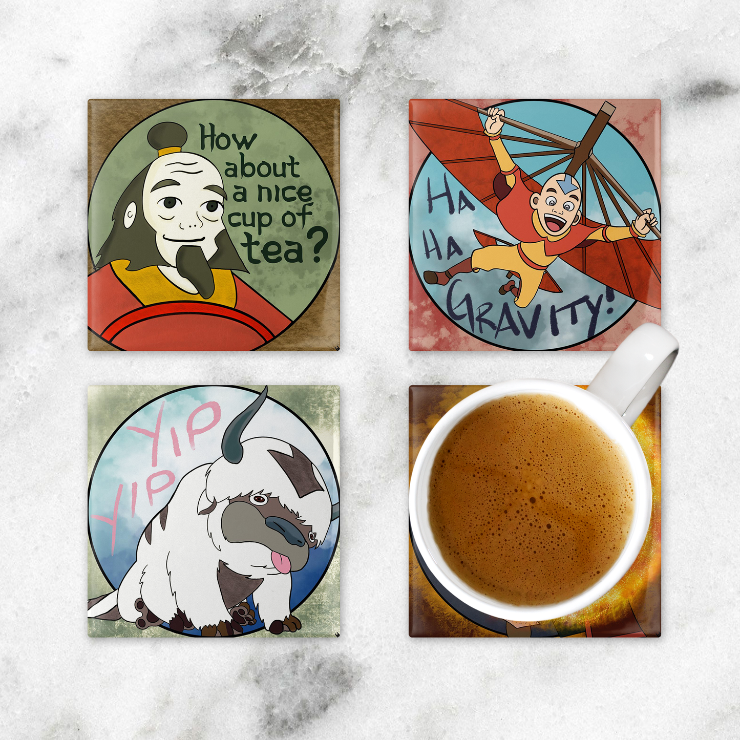 Avatar The Last Airbender Ceramic Coasters Set