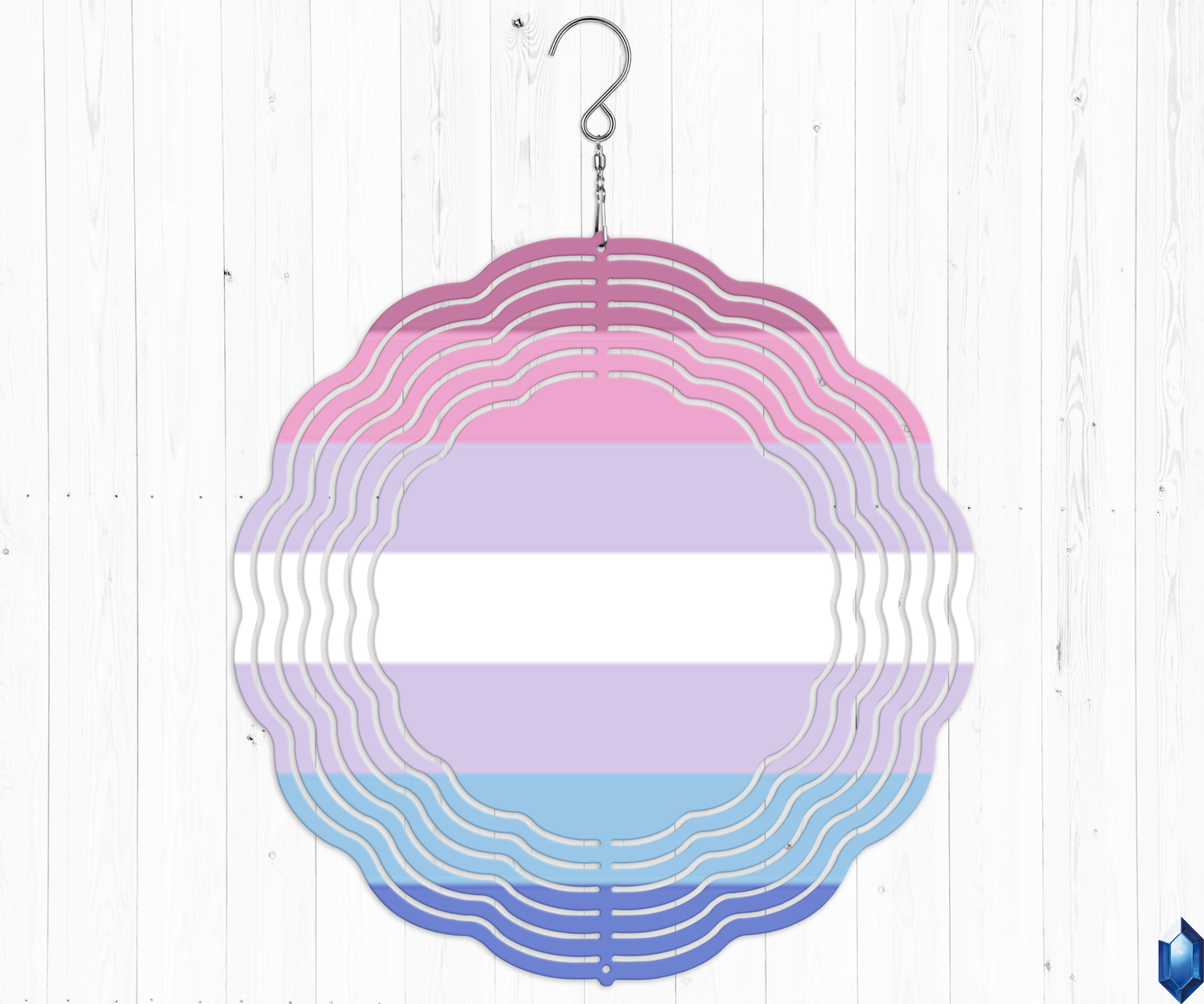 Bigender Pride Flag Wind Spinner