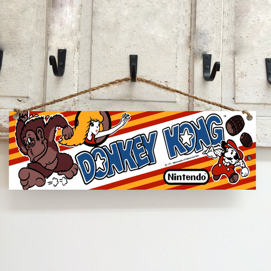 Donkey Kong Arcade Wood Gaming Sign