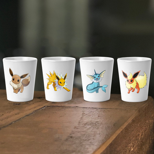 Eevee 4 Pack Shot Glass Set