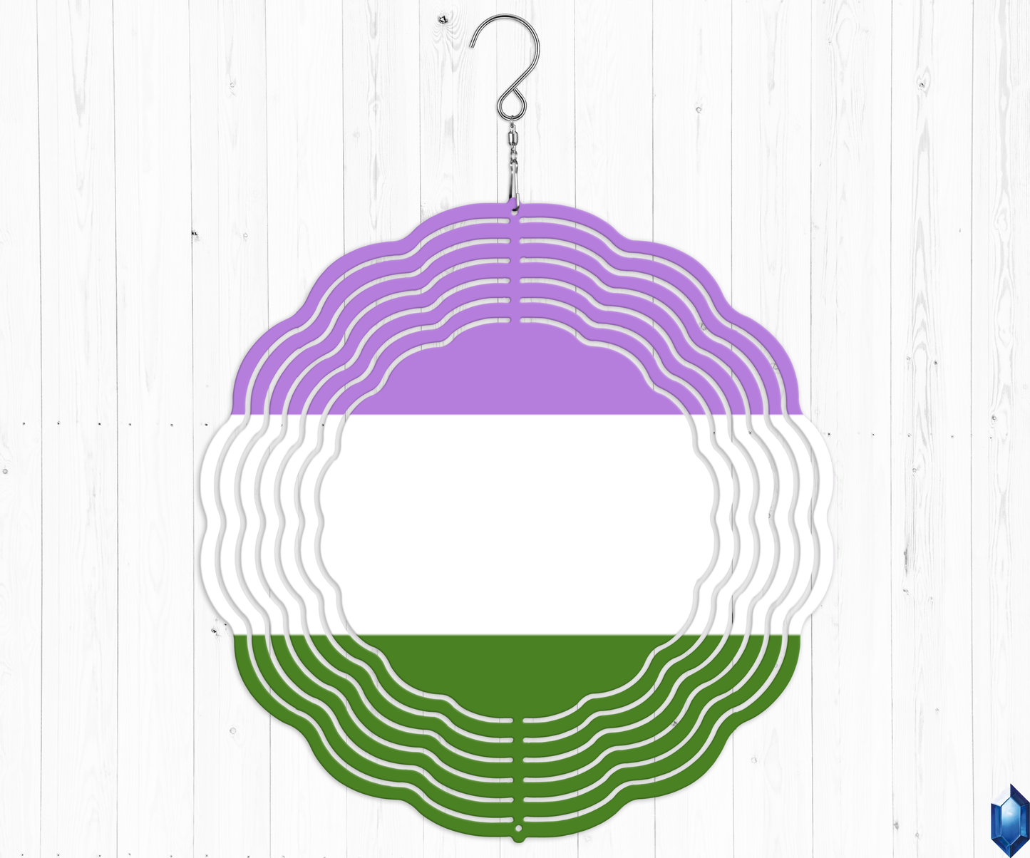 Gender Queer Pride Wind Spinner