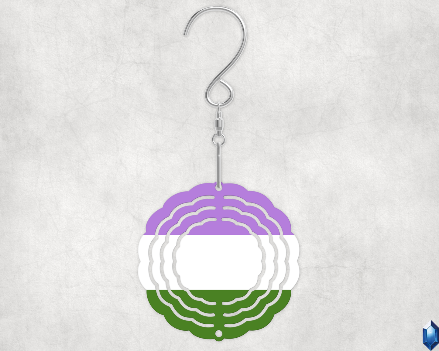 Gender Queer Pride Wind Spinner