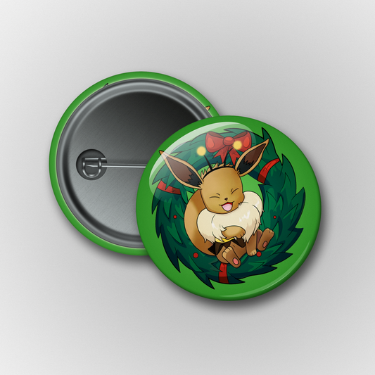 EeveeBee Green Wreath Pin/ Magnet