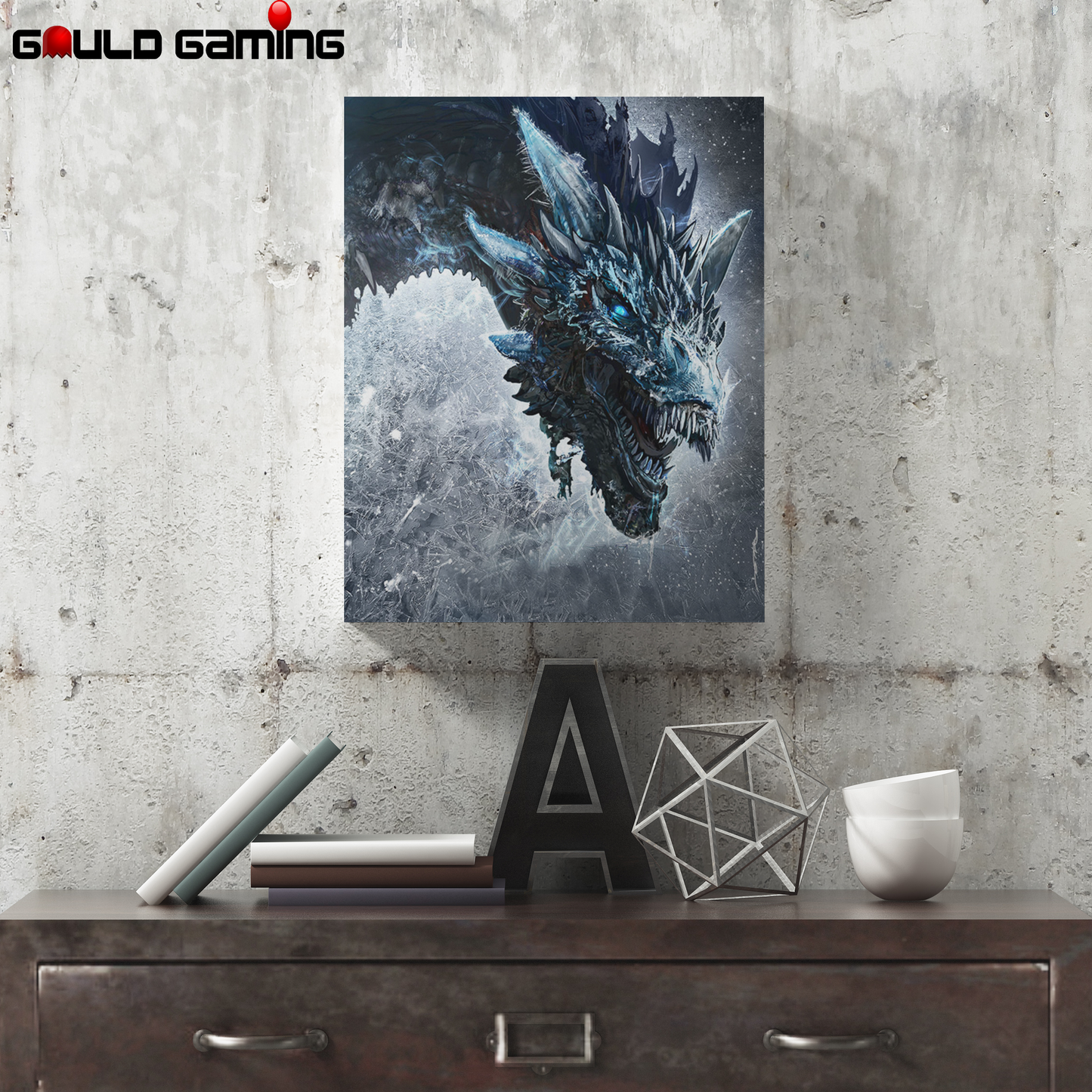 Viserion Ice Dragon Canvas Painting