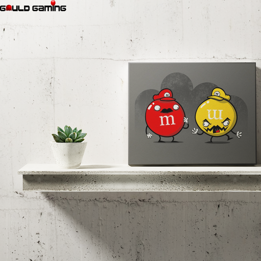 Mario and Wario M&M Canvas Painting