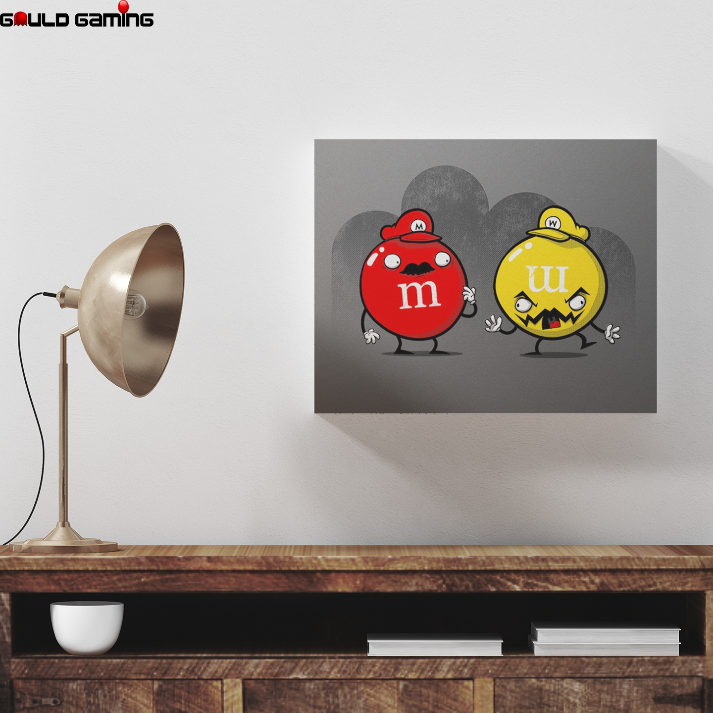 Mario and Wario M&M Canvas Painting