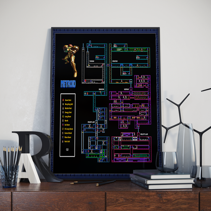 Metroid Map Poster – GouldGaming