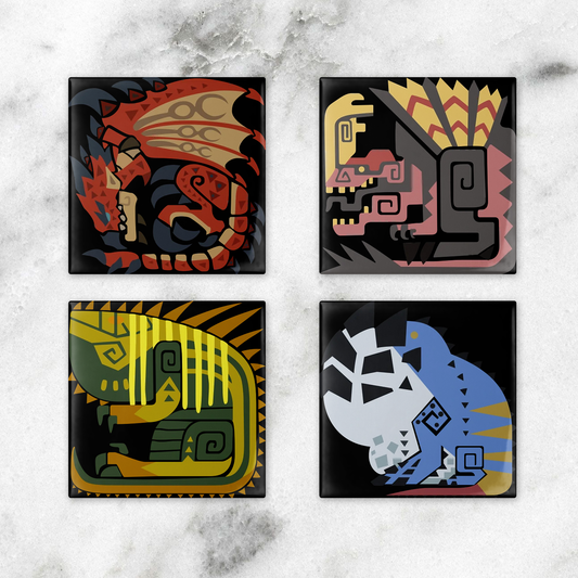 Monster Hunter Ceramic Coasters Set