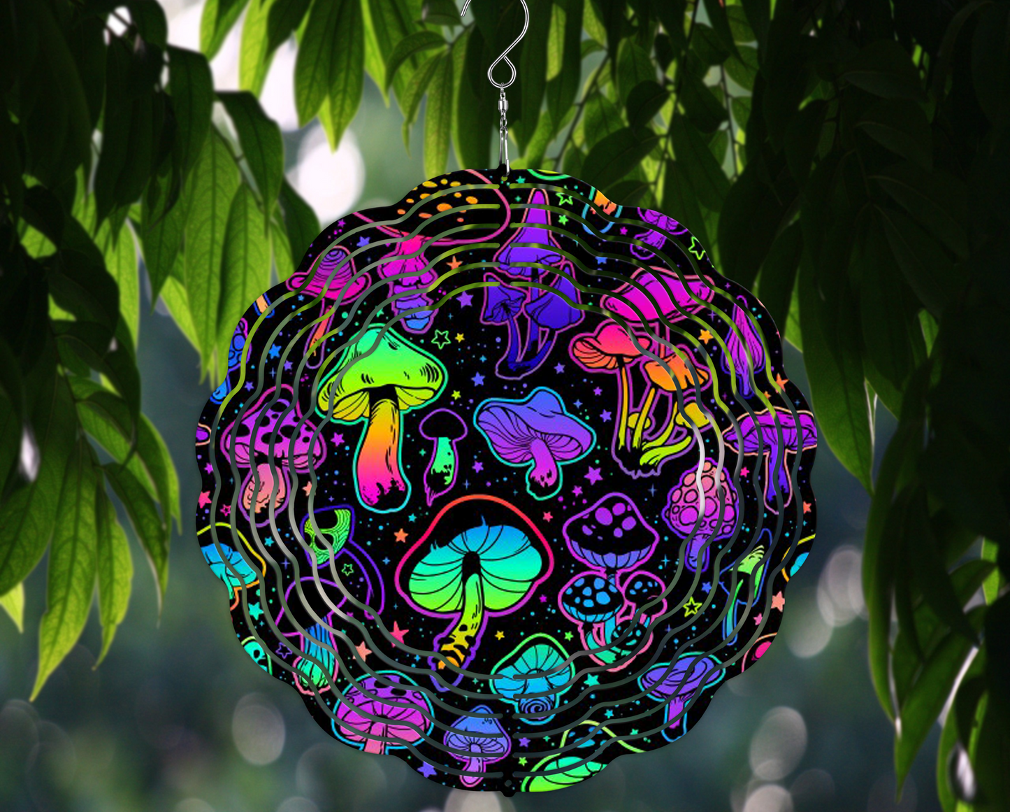 Mushroom Collage Wind Spinner