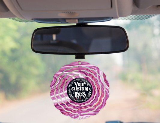 Custom Pink Agate Wind Spinner