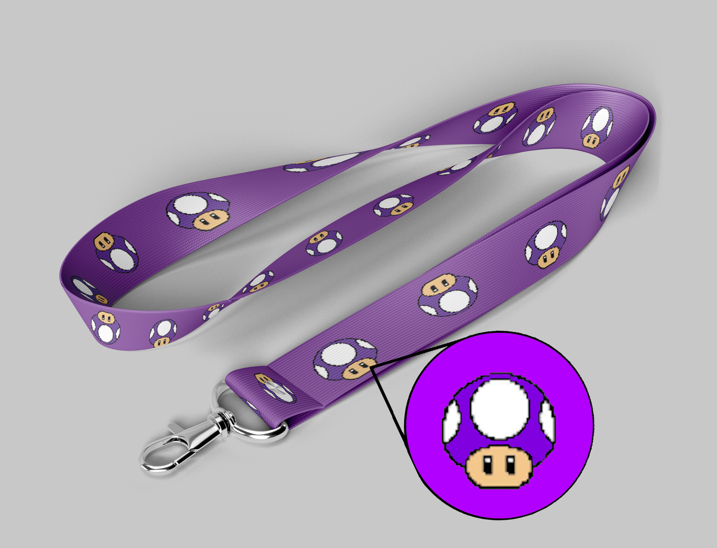 Poison Mushroom Lanyard