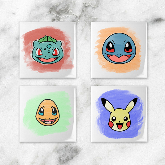 Pokemon Ceramic Coasters Set