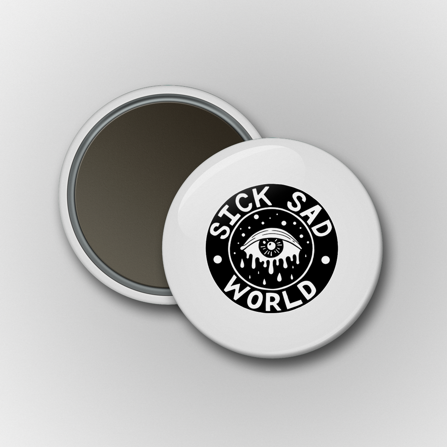 Sick Sad World Black & White Daria Pin/ Magnet