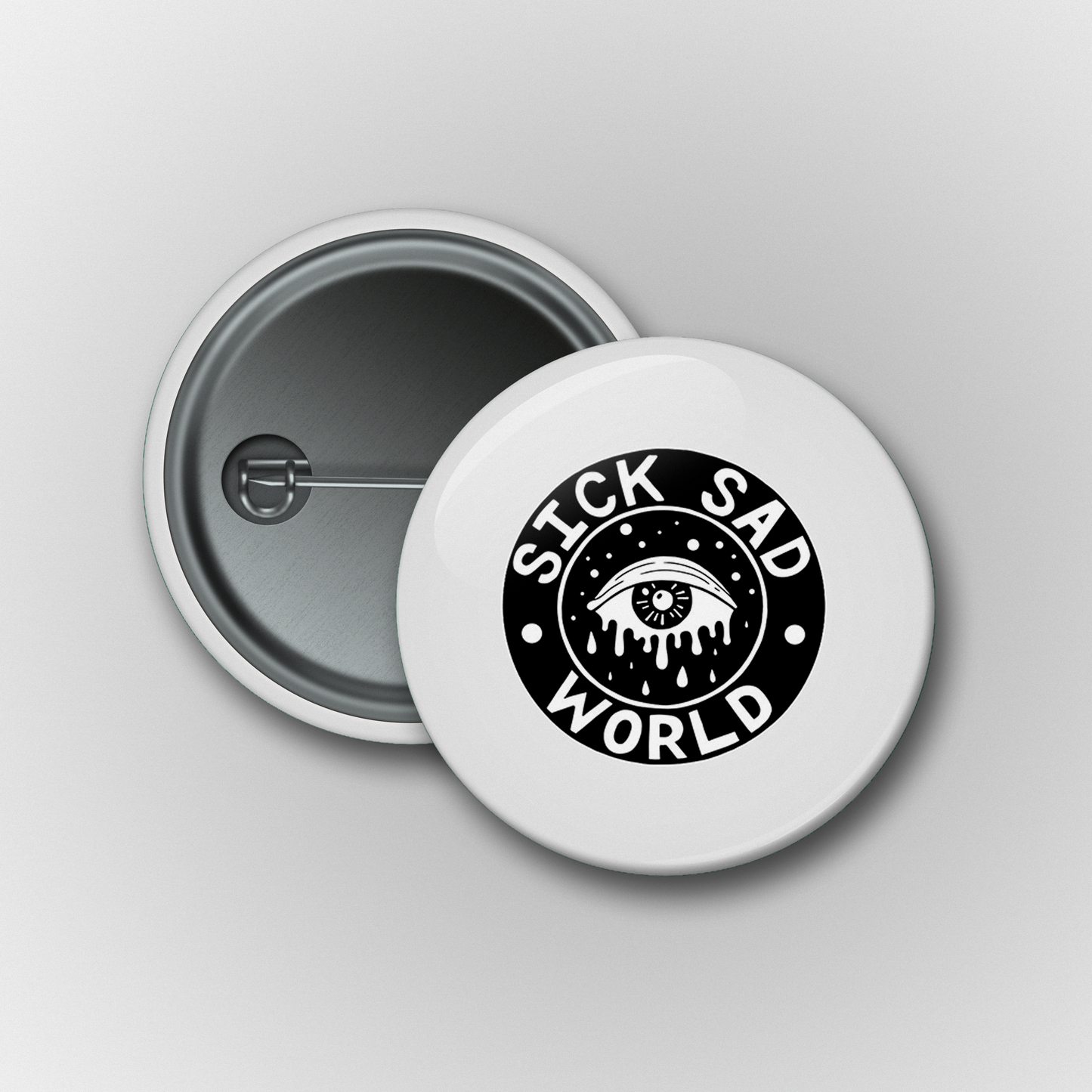 Sick Sad World Black & White Daria Pin/ Magnet