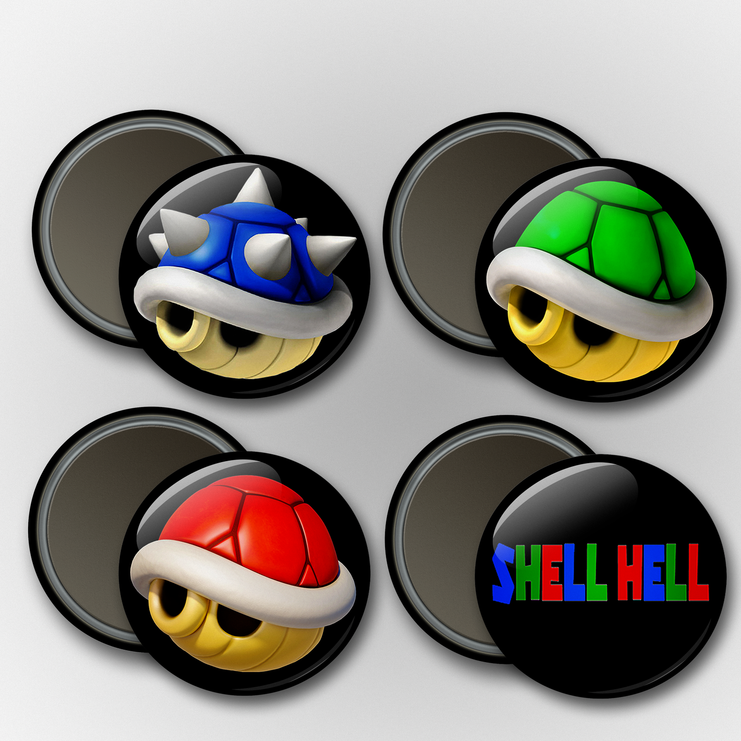 Mario: Mario Kart Shells Pins & Magnets Set