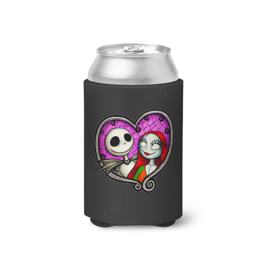 Jack & Sally Heart Koozie