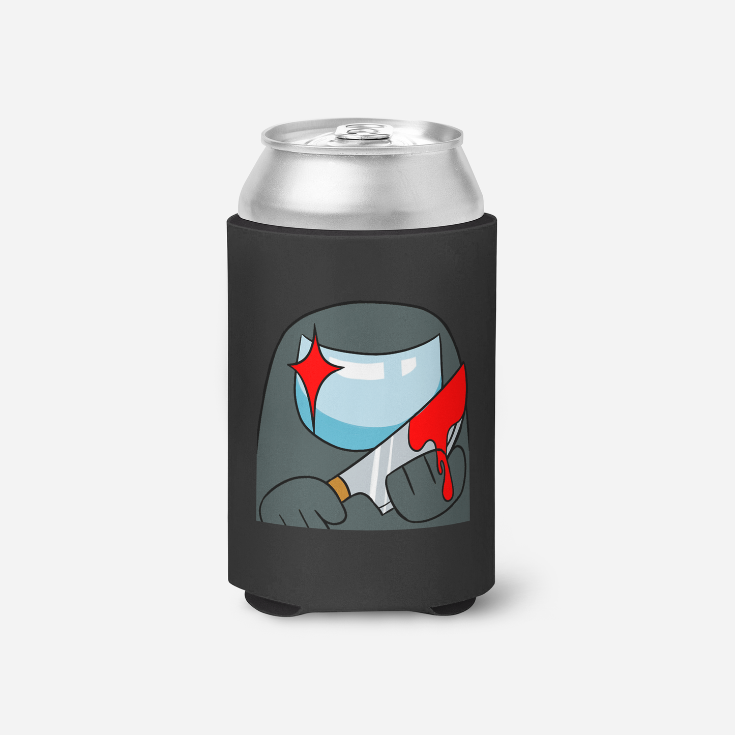 Grey Imposter With Knife Koozie