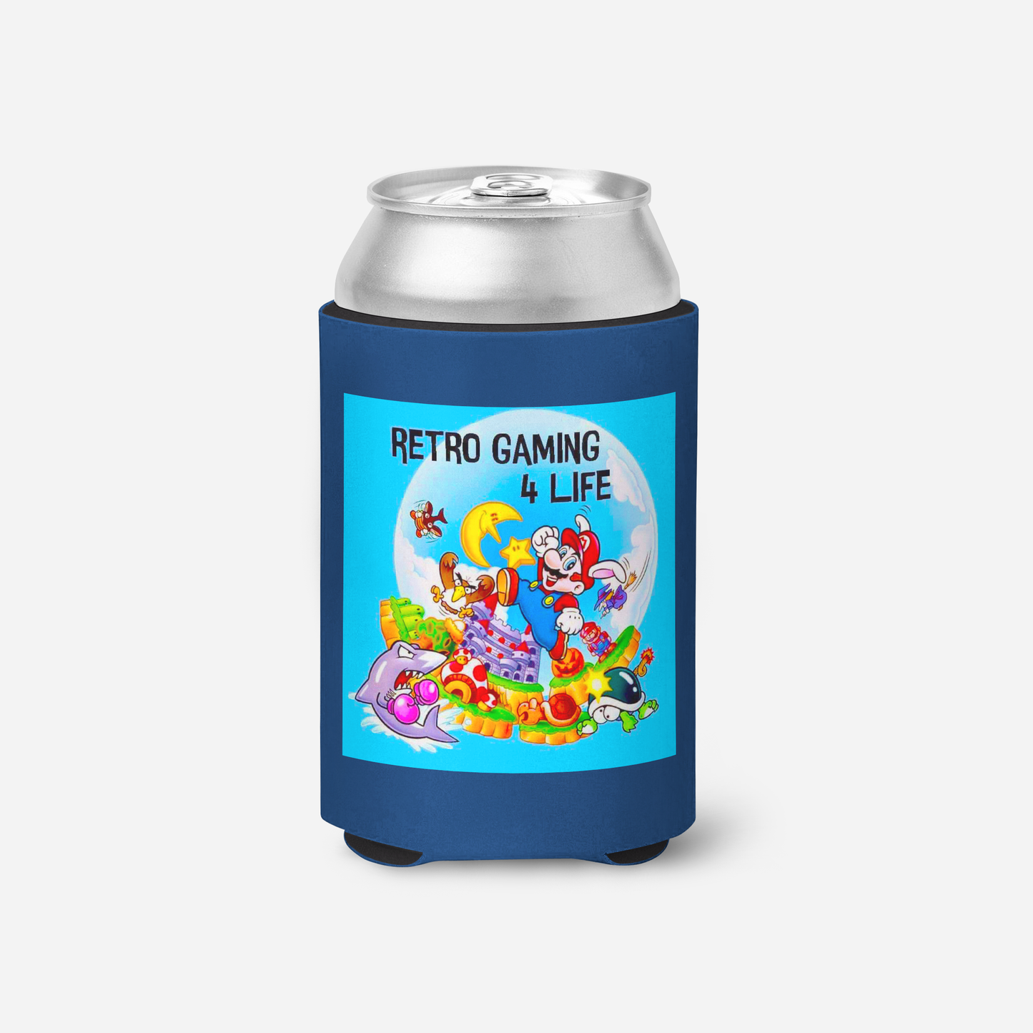 Retro Gaming 4 Life Logo 1 Koozie