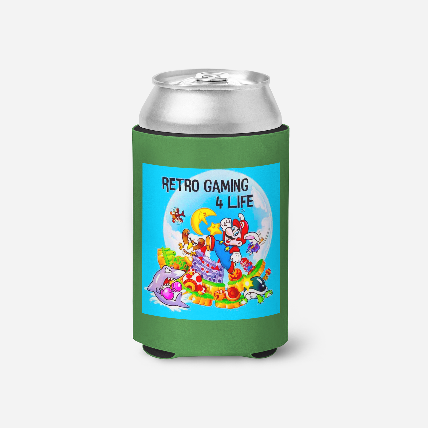 Retro Gaming 4 Life Logo 1 Koozie