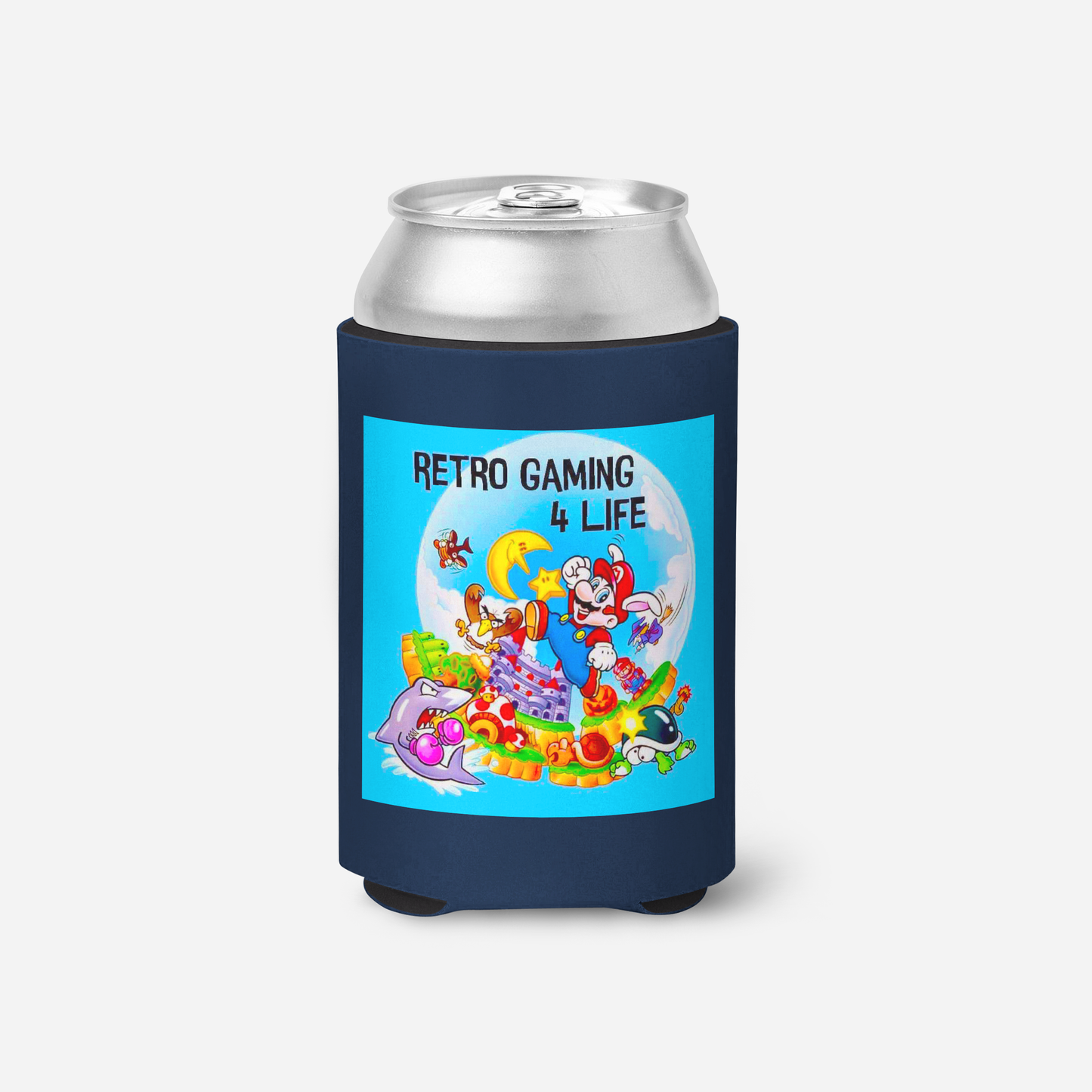 Retro Gaming 4 Life Logo 1 Koozie