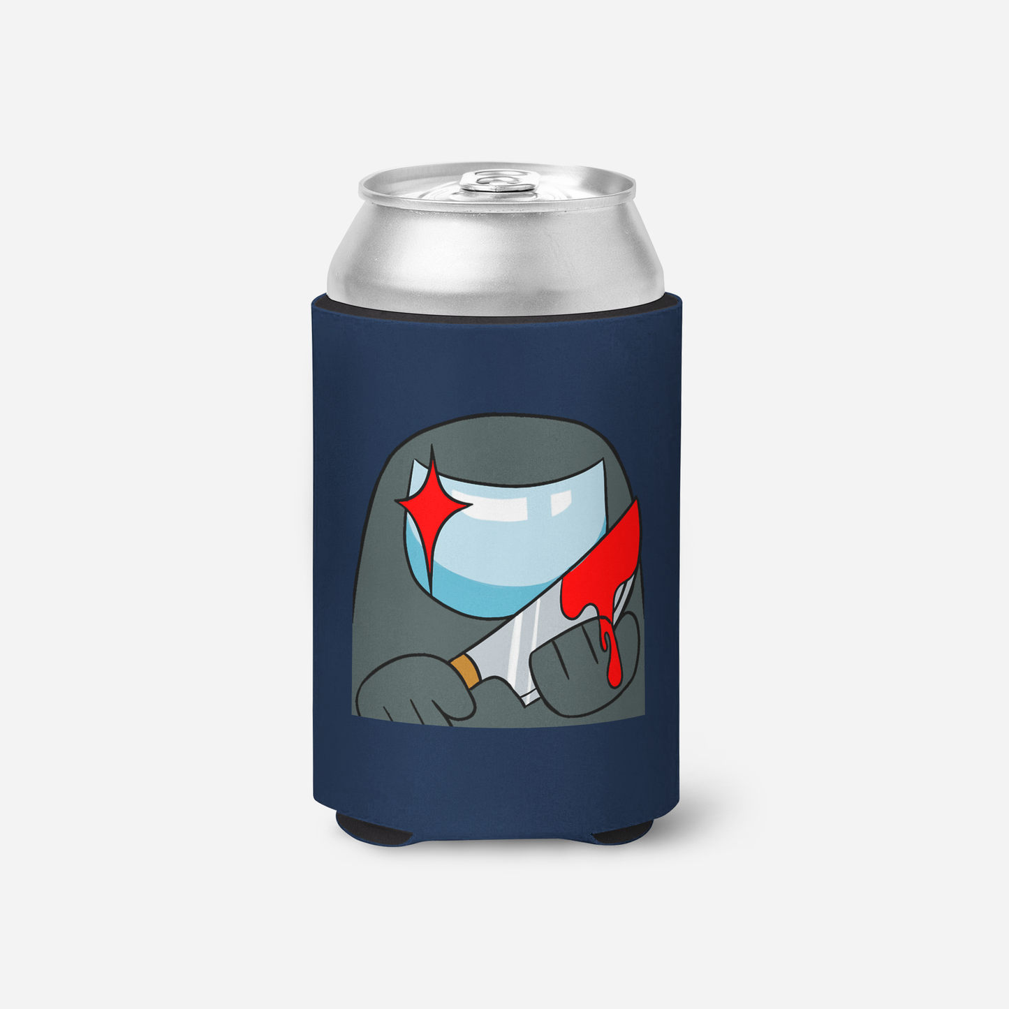 Grey Imposter With Knife Koozie