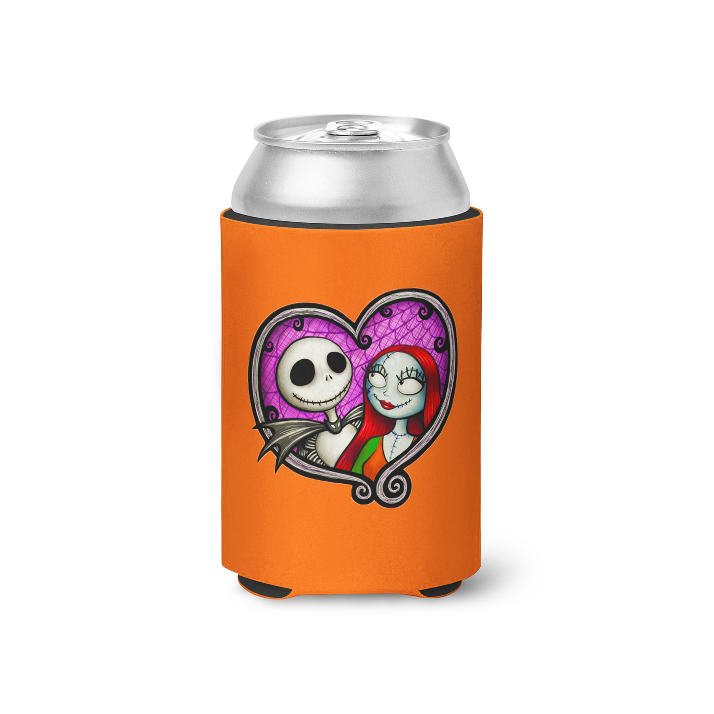 Jack & Sally Heart Koozie