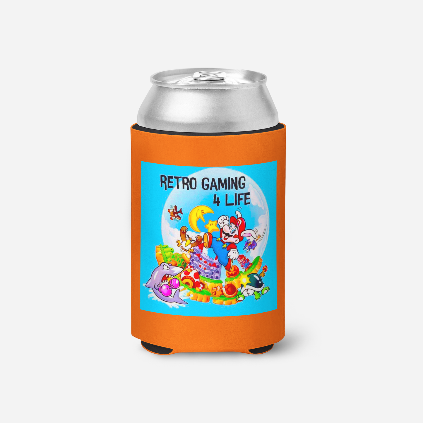 Retro Gaming 4 Life Logo 1 Koozie