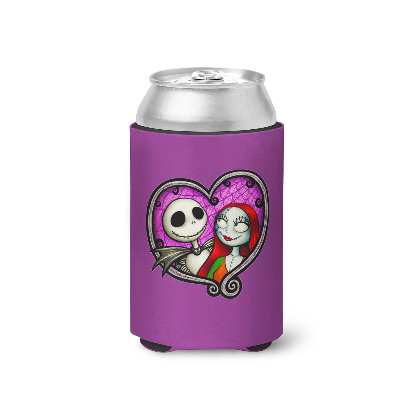 Jack & Sally Heart Koozie