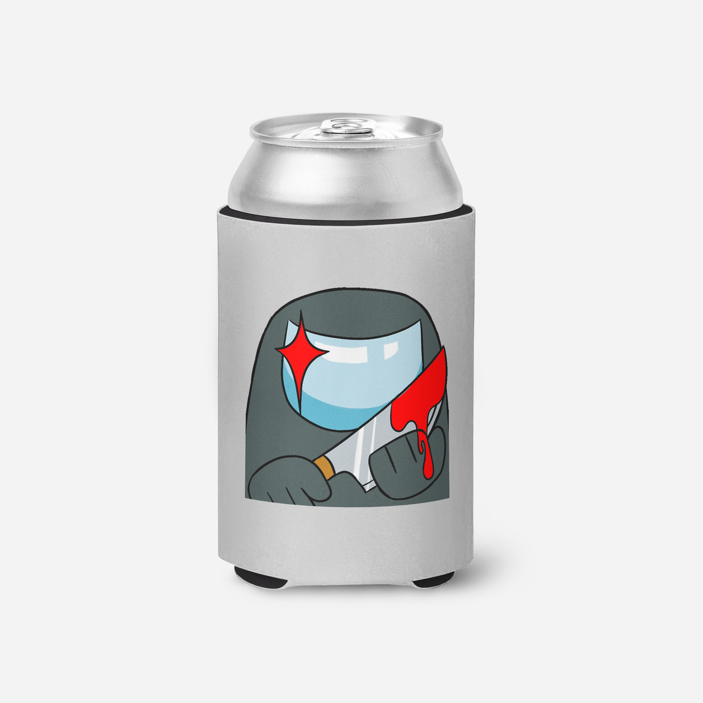 Grey Imposter With Knife Koozie