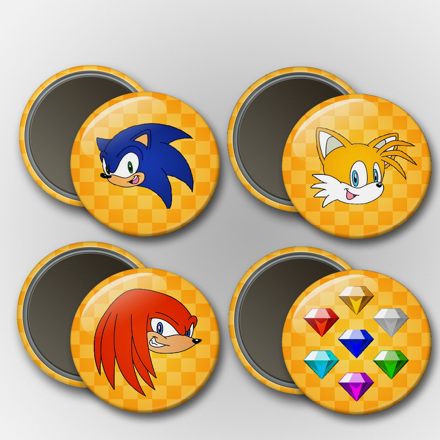 Sonic & Friends Pins & Magnets Set