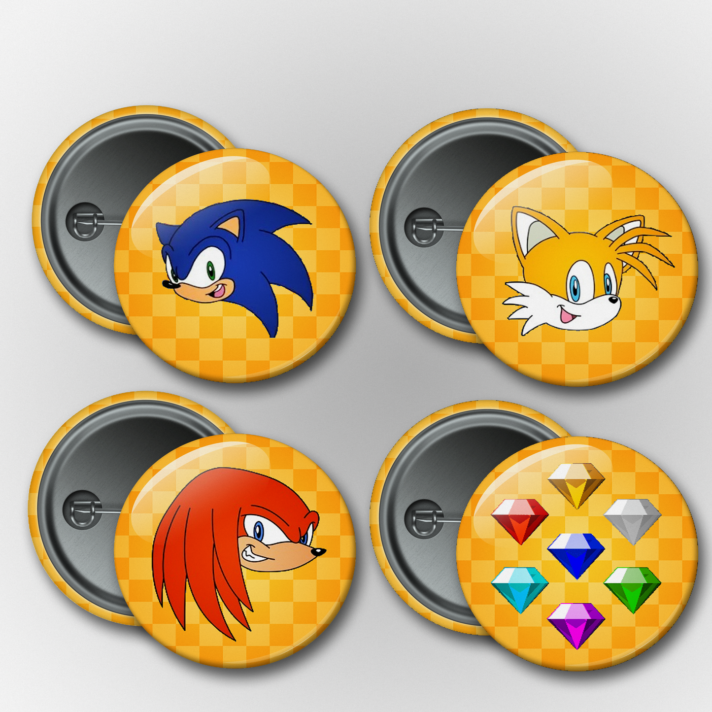 Sonic & Friends Pins & Magnets Set