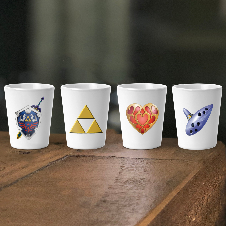 Zelda 4 Pack Shot Glass Set