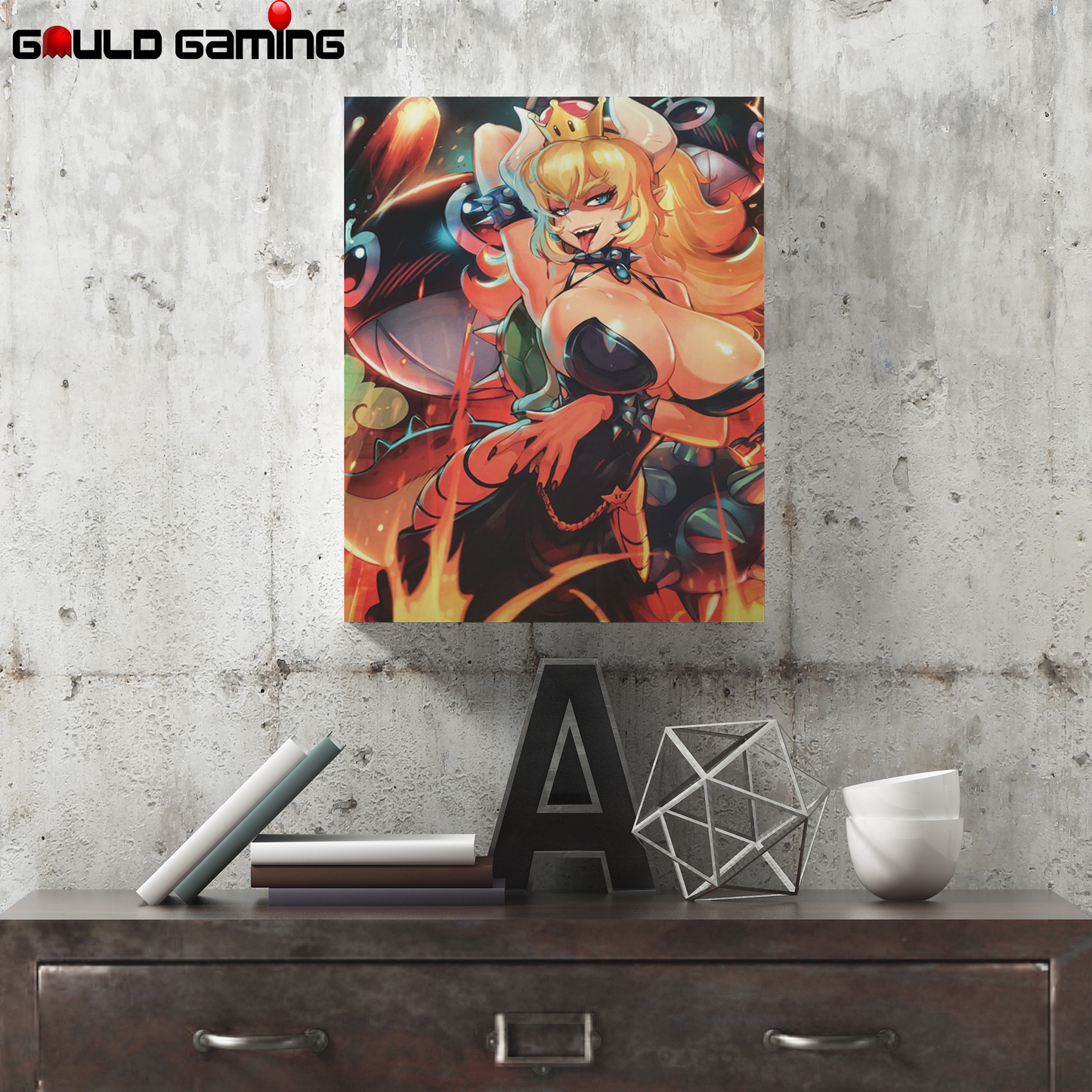 Bowsette Canvas Art Painting