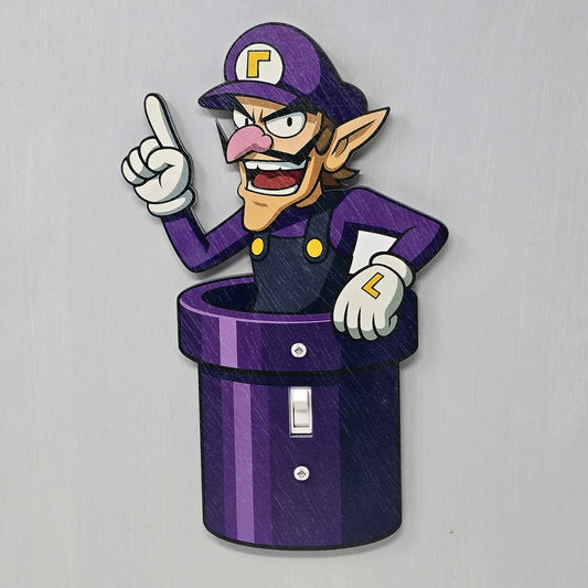 Waluigi Pipe Light Switch Cover