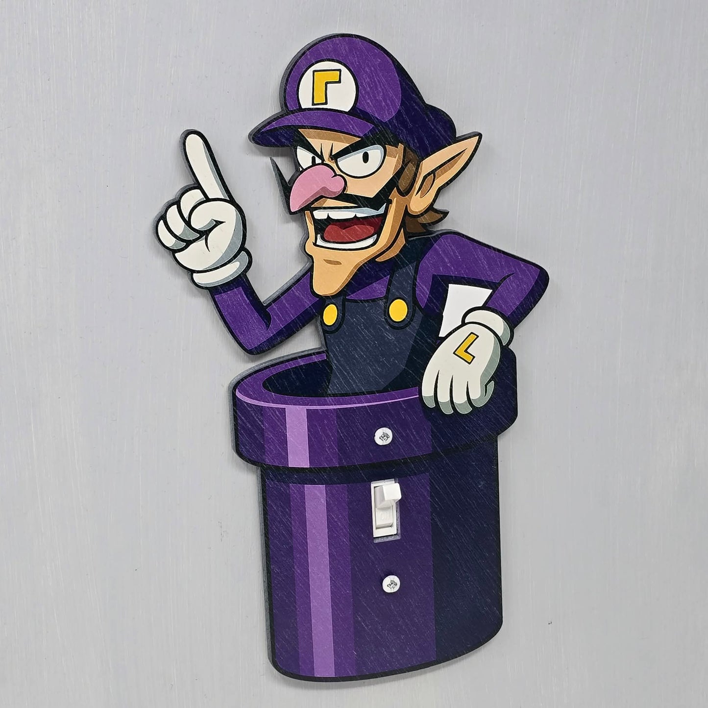 Waluigi Pipe Light Switch Cover