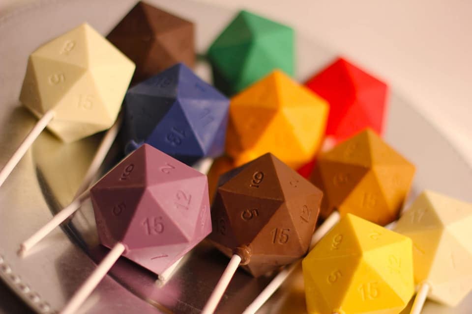 Dungeons & Dragons D20 Chocolate Pops