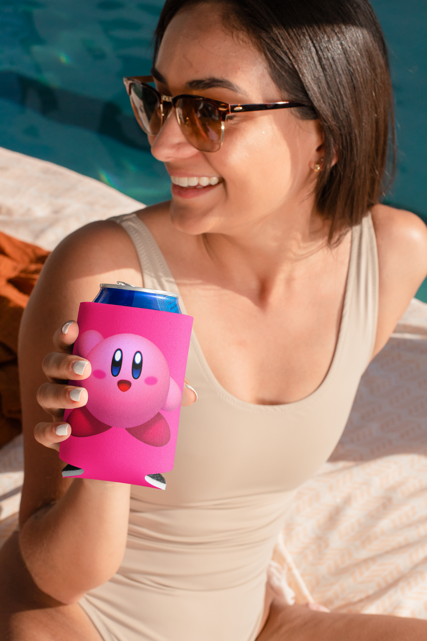 Kirby Waving Koozie