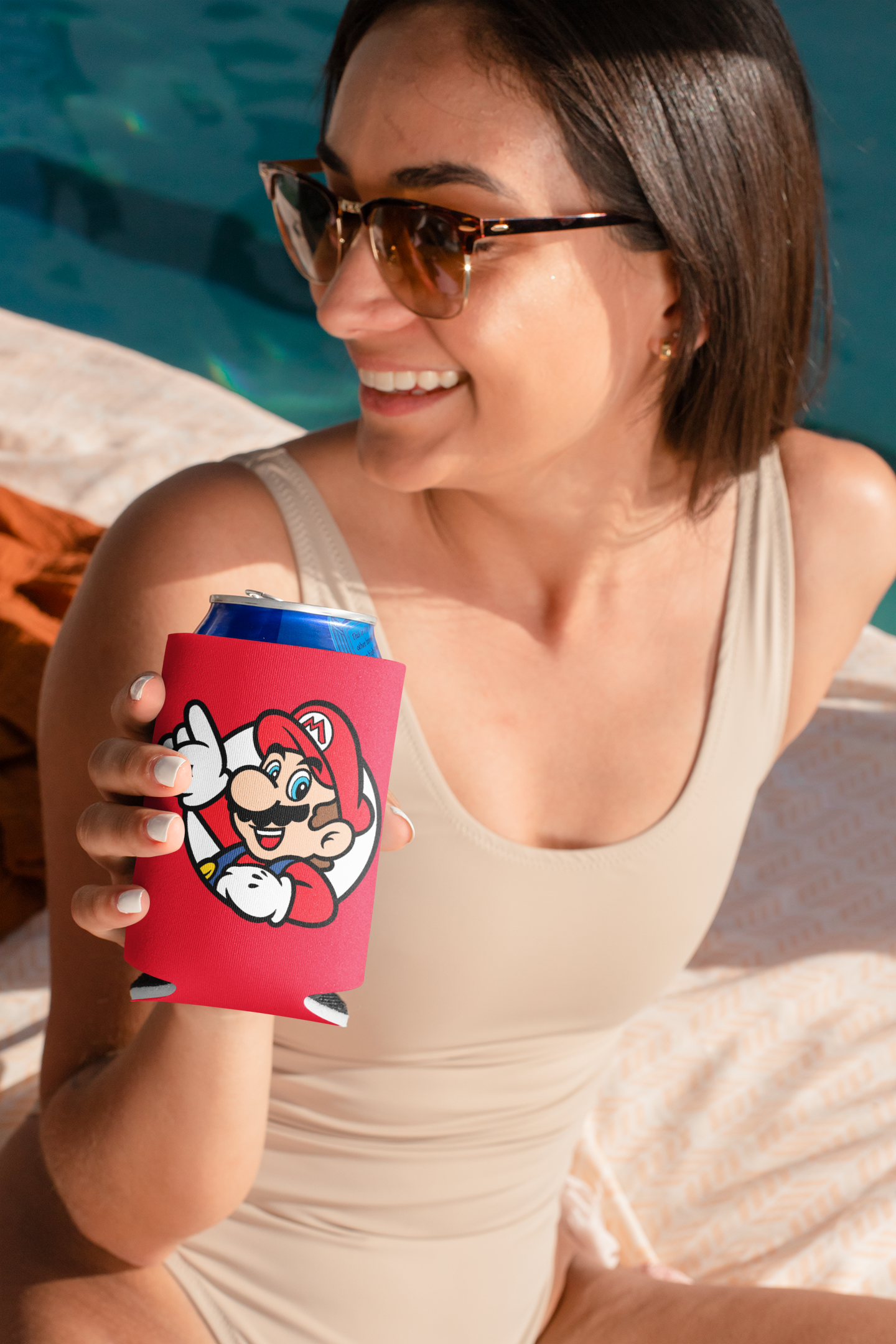 Mario Waving Koozie