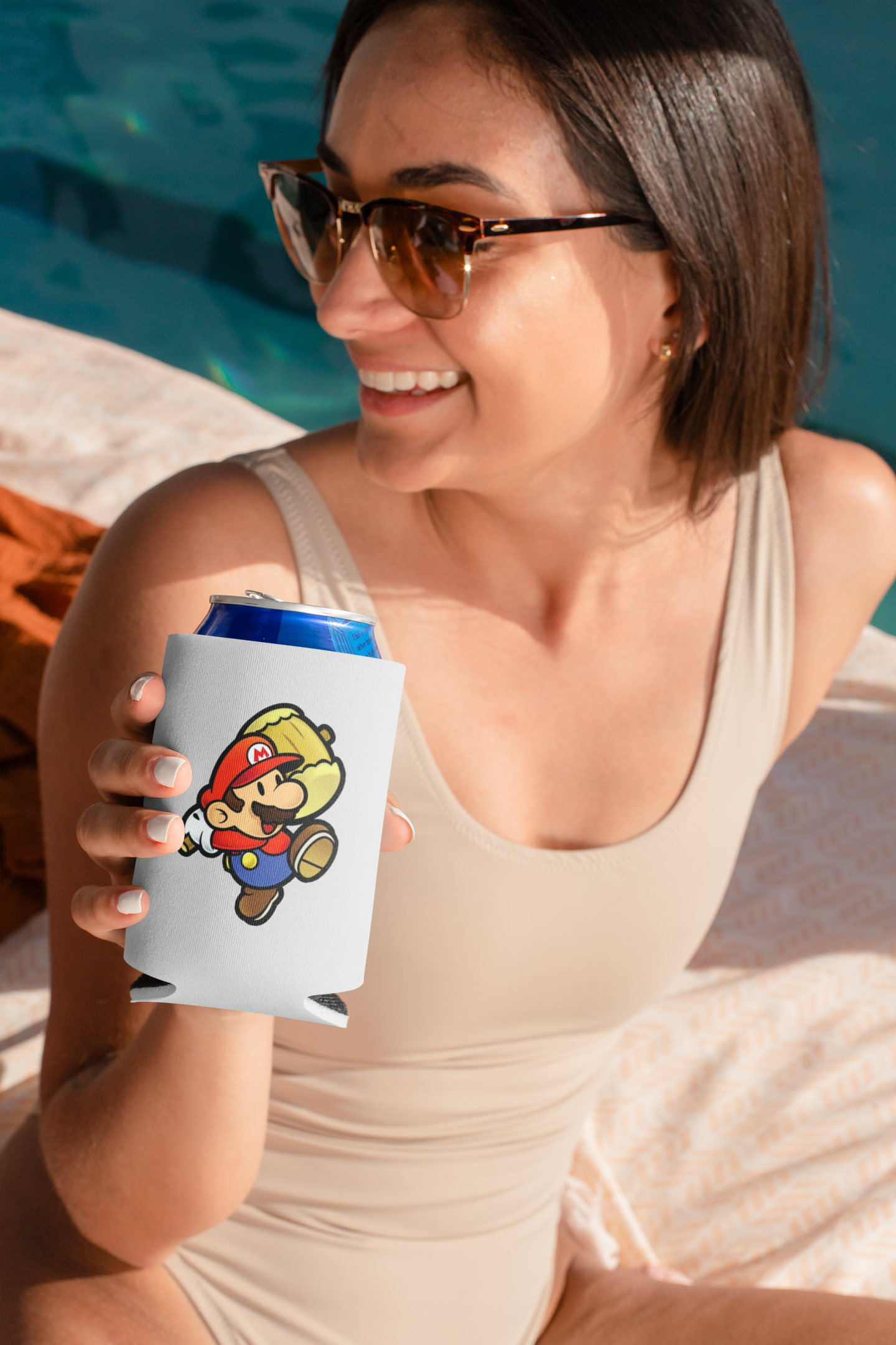 Paper Mario with Hammer Koozie