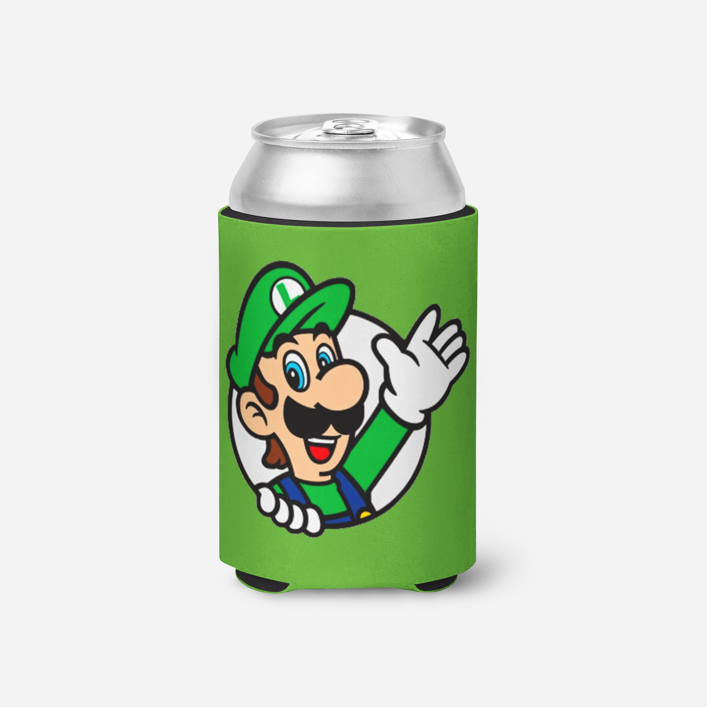 Luigi Waving Koozie