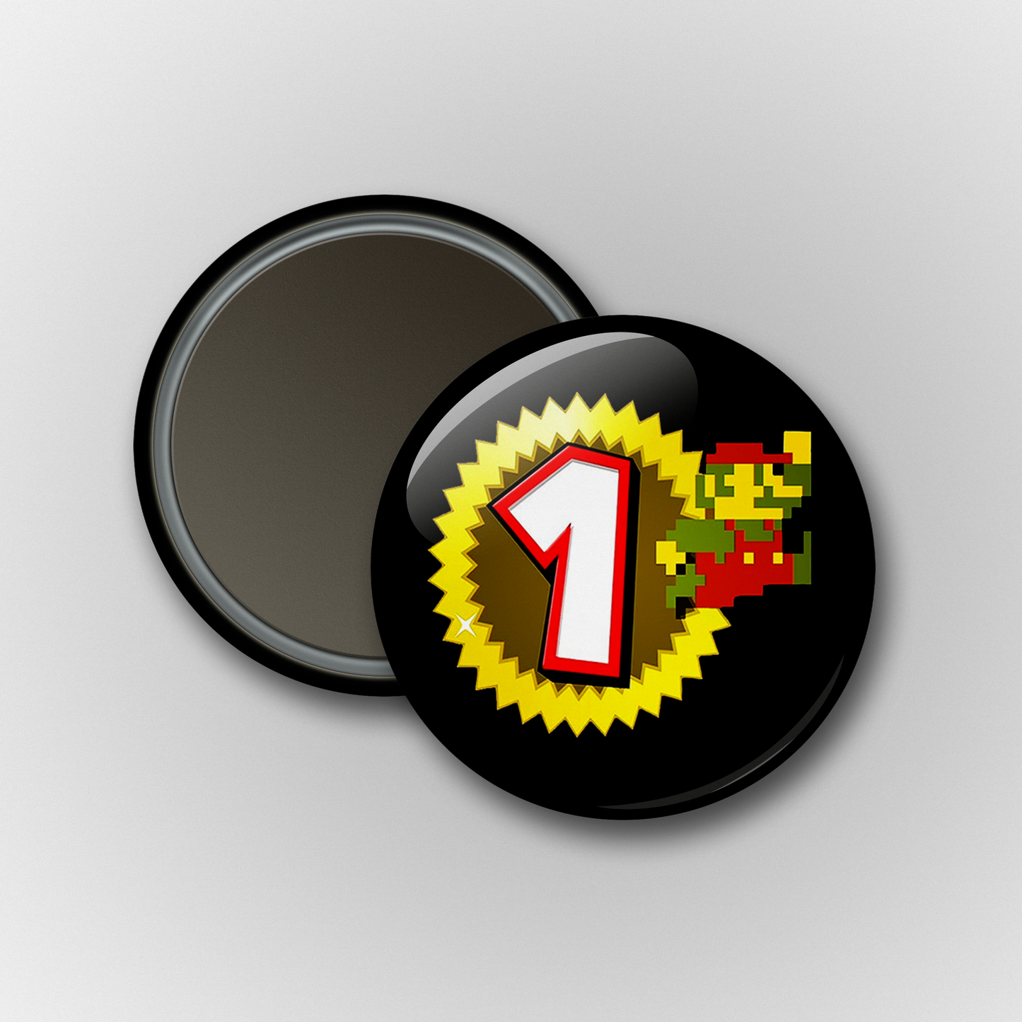 Mario Winner Logo Pin/ Magnet