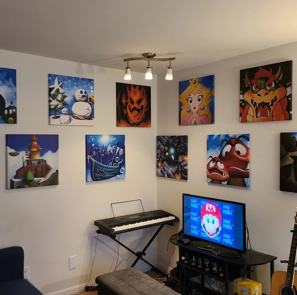 Super Mario 64 Collection Canvas Paintings