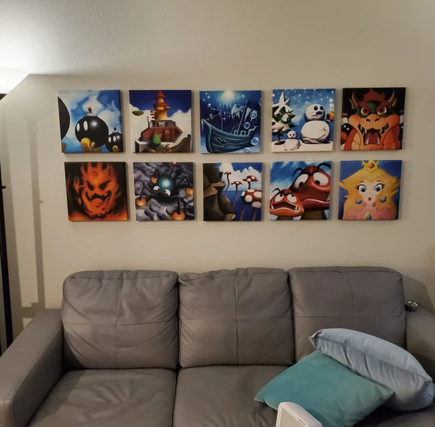 Super Mario 64 Collection Canvas Paintings