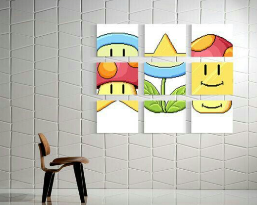 Super Mario Bros 3 Slot Machine Canvas Set