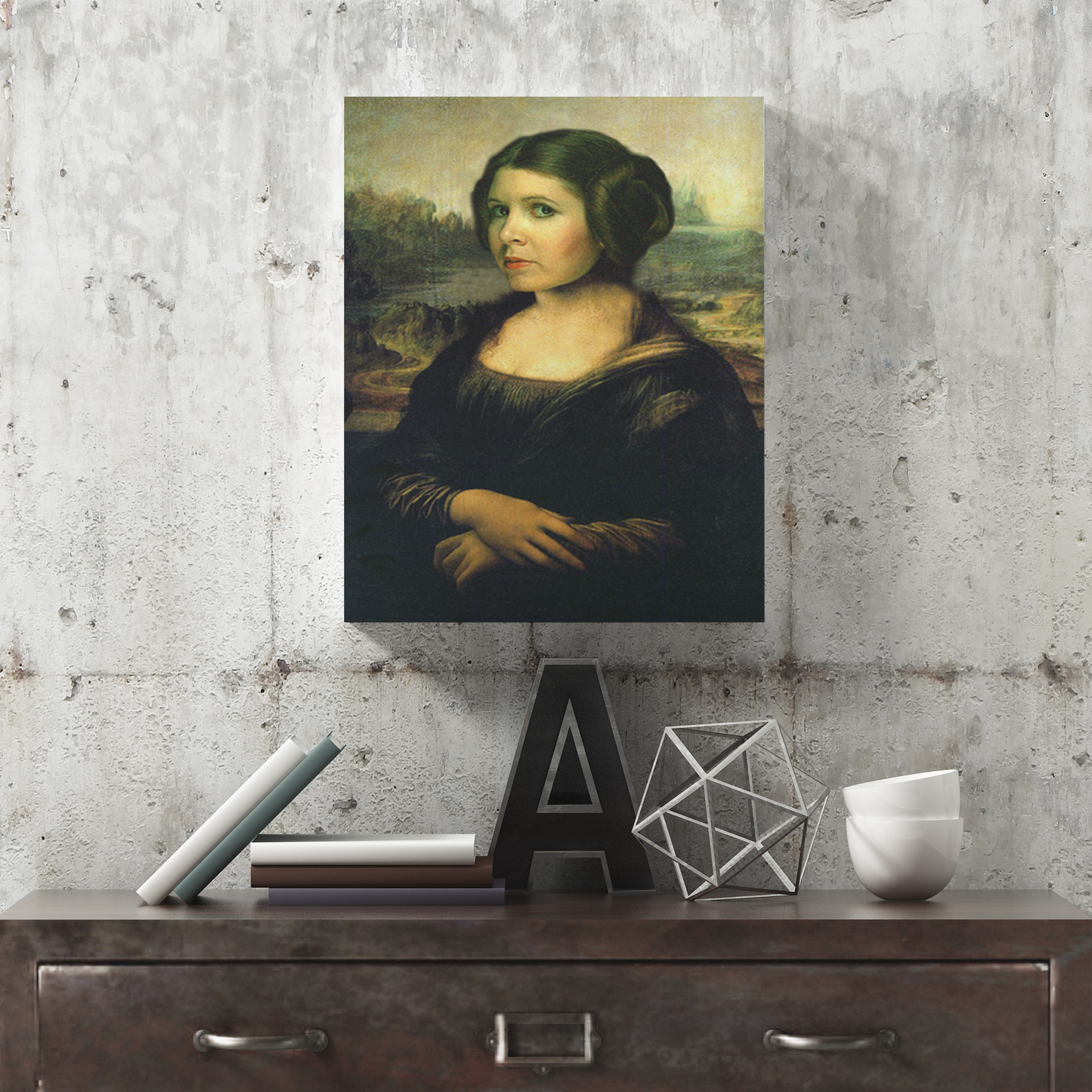 Mona Leia Retro Canvas Painting