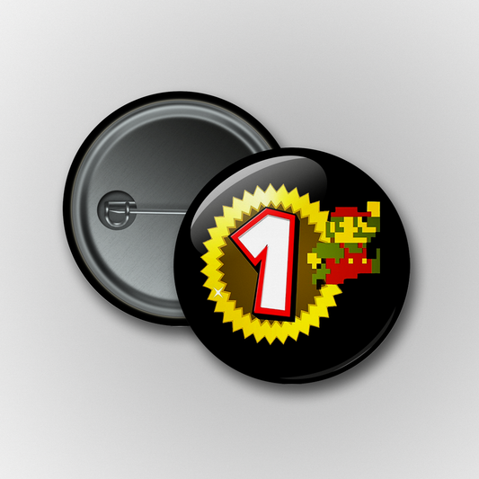 Mario Winner Logo Pin/ Magnet