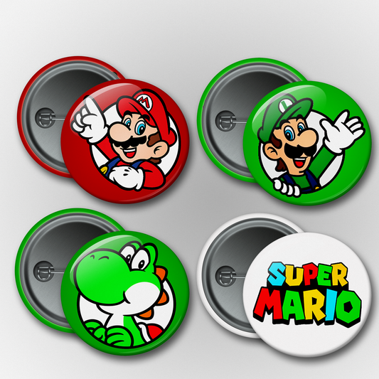 Mario: Characters 1 Pins & Magnets Set